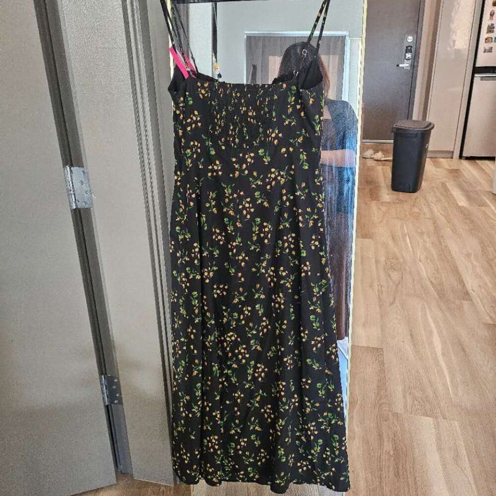 Fabrique Nora Floral Slip Camin Dress in Mulberry Silk Crepe - Picture 8 of 10